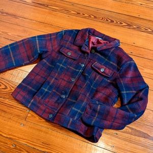 Cropped Plaid Jacket